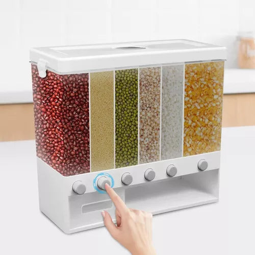 Dispensador de Granos y Frutos Secos 5 Espacios Cocina