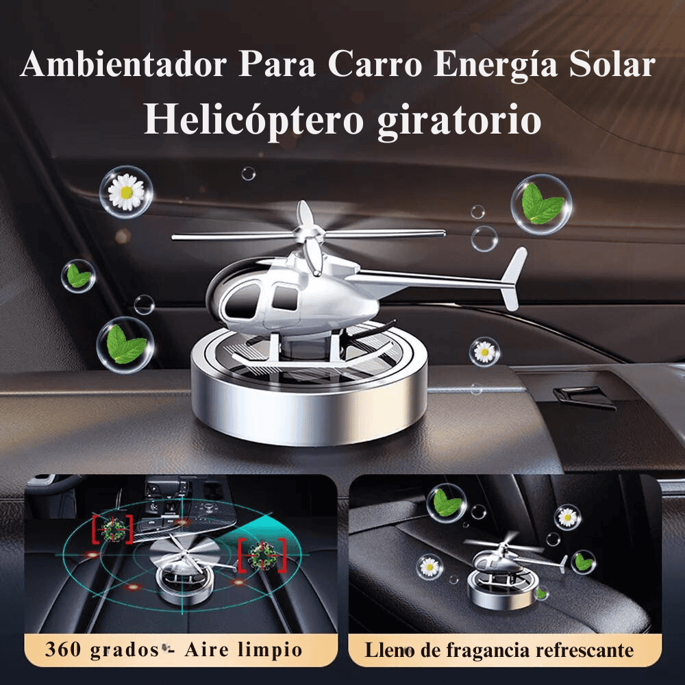 Ambientador De Carro || Energía Solar Helicóptero 🚁