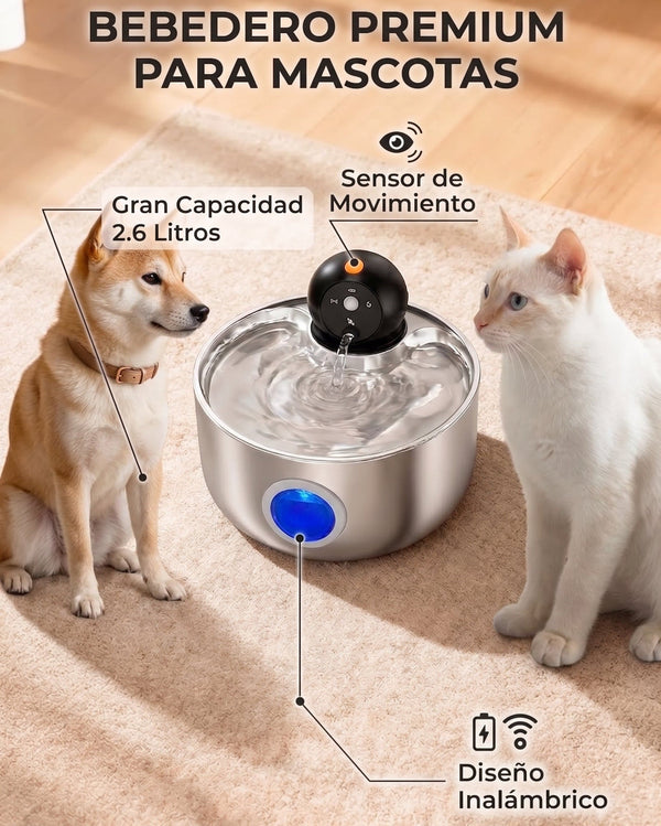 2.6L - Fuente Inteligente con Sensor de Movimiento para mascotas
