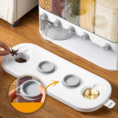 Dispensador de Granos y Frutos Secos 5 Espacios Cocina