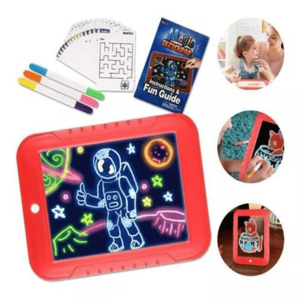 Tablero Dibujo Magic Pad Luz Led + Plant