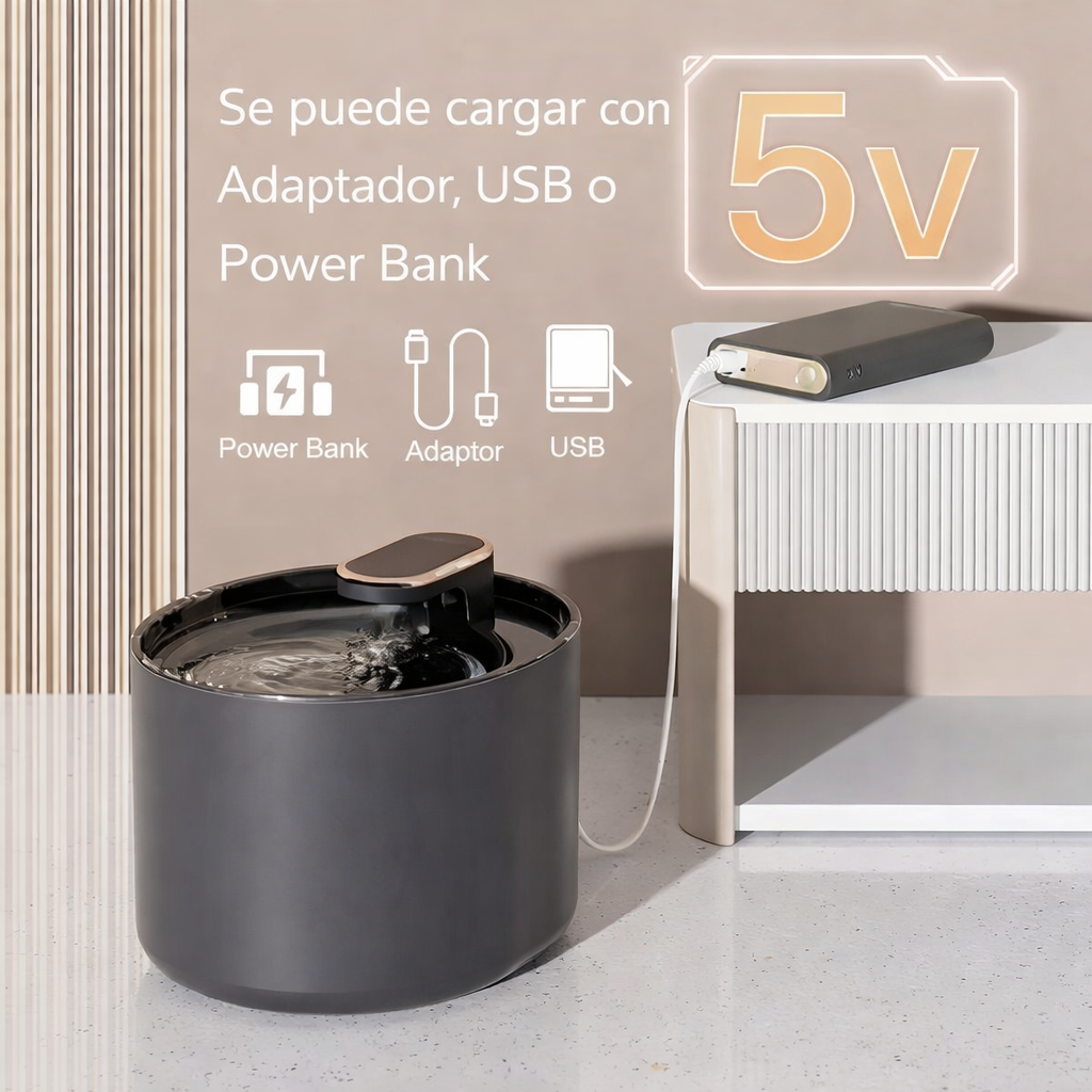 Fuente de Agua para Mascotas - 3 Litros