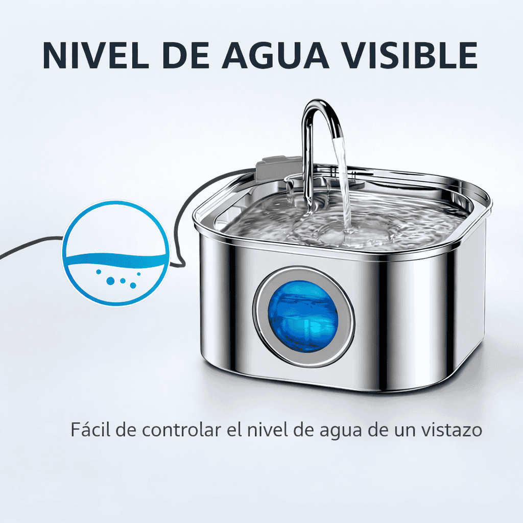 3.2L l Fuente Premium de Acero Inoxidable para Mascotas