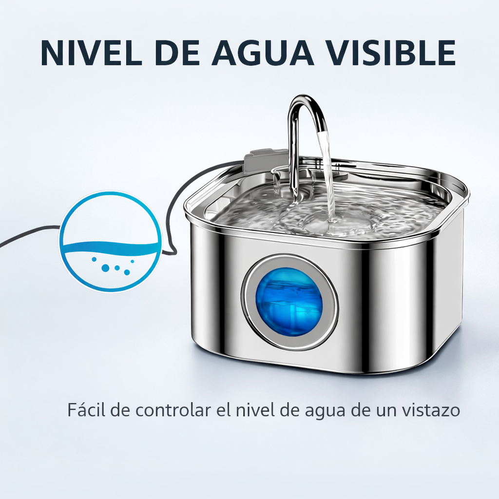 Fuente Premium de Acero Inoxidable para Mascotas