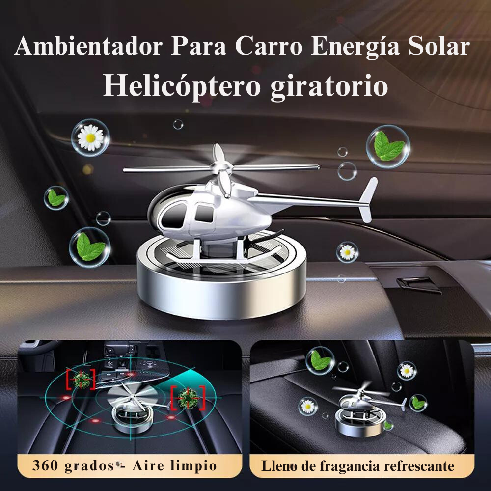 Ambientador De Carro || Energía Solar Helicóptero  🚁