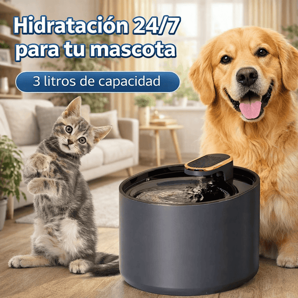 3L l Fuente de Agua para Mascotas