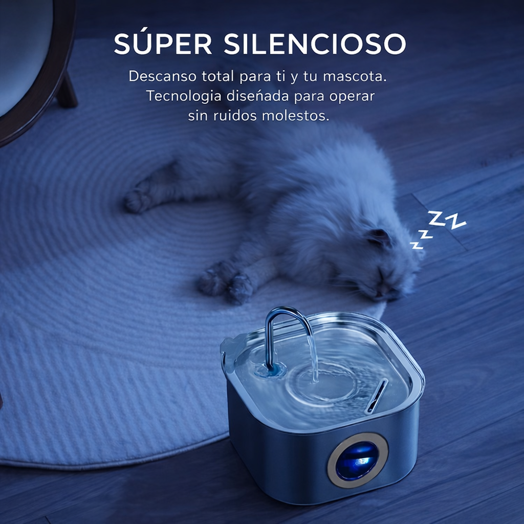 Fuente Premium de Acero Inoxidable para Mascotas