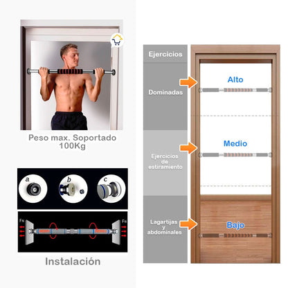 Barra Ejercicios Puerta Dominadas Abdomi